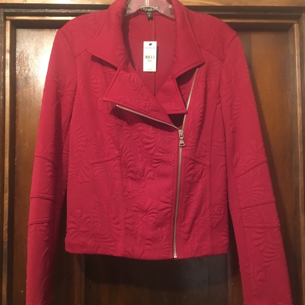 Express Embossed Motor Cycle Jacket